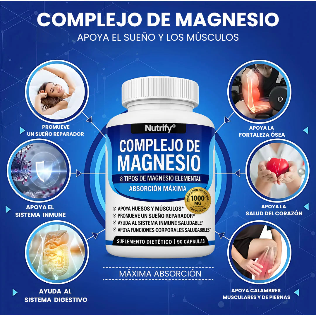 Magnesio Complex ™ l Complejo de magnesio 8 en 1